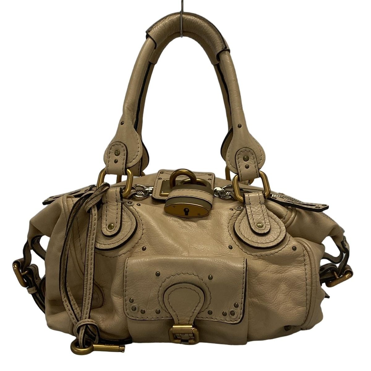 Chloe クロエ ハンドバッグ パディントン ベージュ レザー