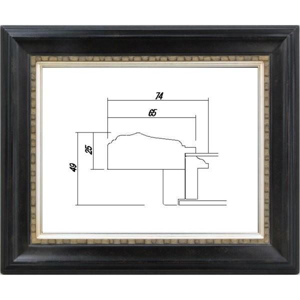 油絵/油彩額縁 木製フレーム 高級額縁 アクリル付 7100 サイズ F10号 鉄黒 ブラック - メルカリ
