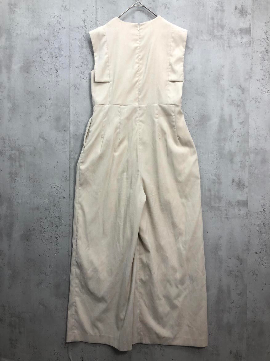 CLANE クラネ 田中みなみ スクエアスリーブ オールインワン size2|ベージュ ◎レディース