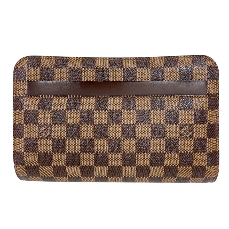 ルイ ヴィトン LOUIS VUITTON サンルイ N51993 ブラウン ゴールド金具 ダミエ メンズ クラッチバッグ