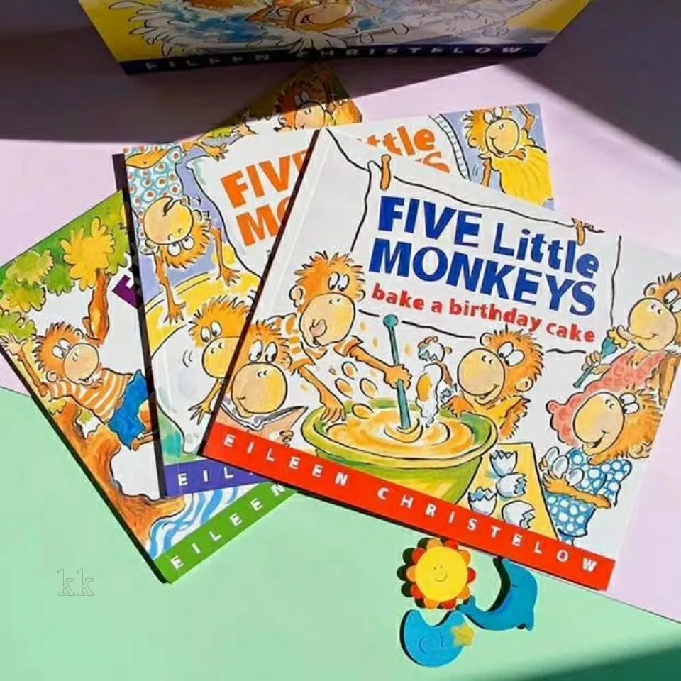 B53音源ありFive Little Monkeys 英語絵本　おうち英語　洋書 Five Little Monkeys シリーズ9冊 #英語教材 #英語絵本 #外国語