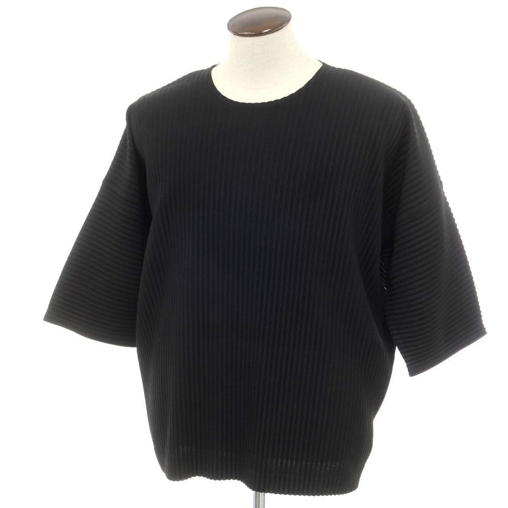 【大人気完売商品】【美品】homme plisse 半袖カットソー　ブラック 楽天市場】homme plisse issey miyake（Tシャツ・カットソー