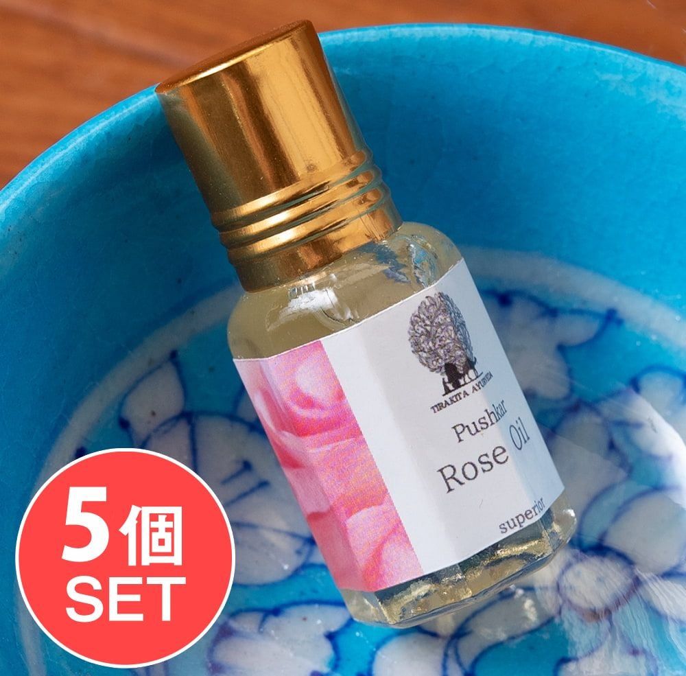 5個セット プシュカル ダマスク ローズオイル Superior 6ml 香油 香水 | セット ローズ