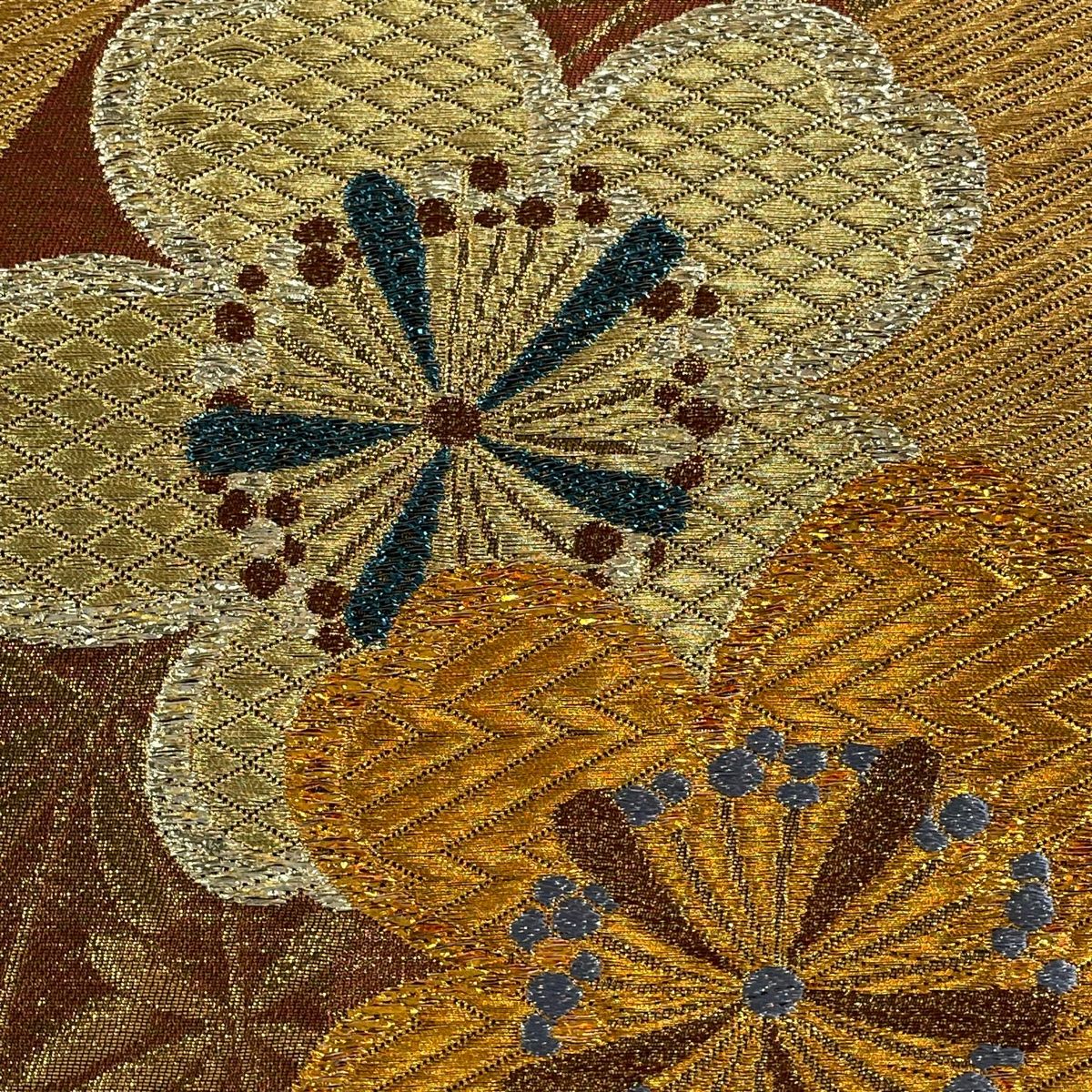 袋帯 秀品 桜 梅 金銀糸 唐織 金色 六通 正絹 【中古】 - メルカリ