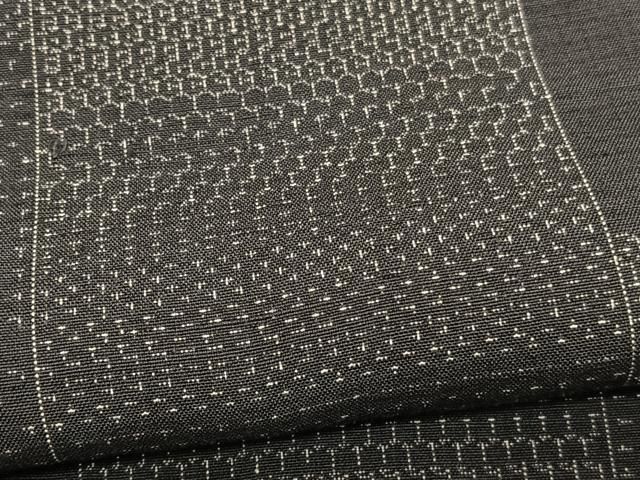 平和屋着物○上質な紬 100亀甲 間道 ロング丈 正絹 逸品 BAAT6612hv  