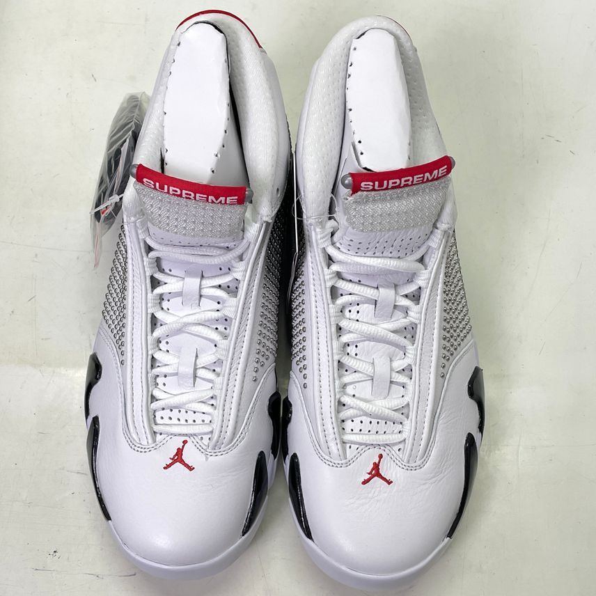 01m1599 NIKE×Supreme Air Jordan14 Retro White/University Red 
