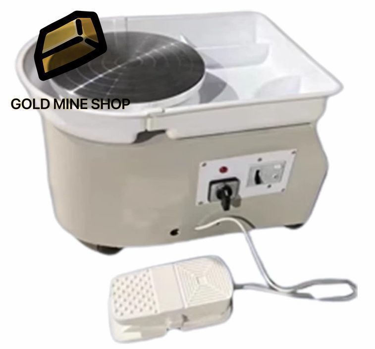 電動ろくろ 陶芸 フットペダル付き ロクロ径30cm 350W 0-300r|min グレー 電動ロクロ 回転台 無段変速 セラミック成形 陶器成形機 粘土 DIY