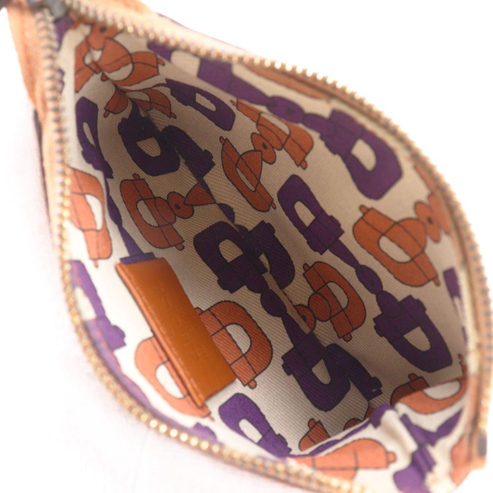 GUCCI】グッチ GG 146570 シマレザー 茶 ユニセックス ポーチ - メルカリ 