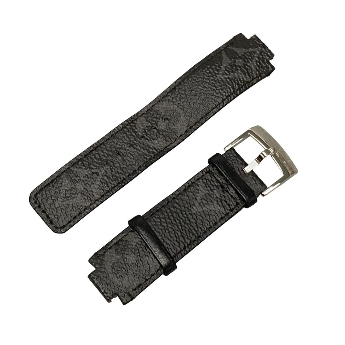 LOUIS VUITTON ルイヴィトン 小物 - R17030 黒 腕時計替えベルト タンブール用替えベルト モノグラム柄