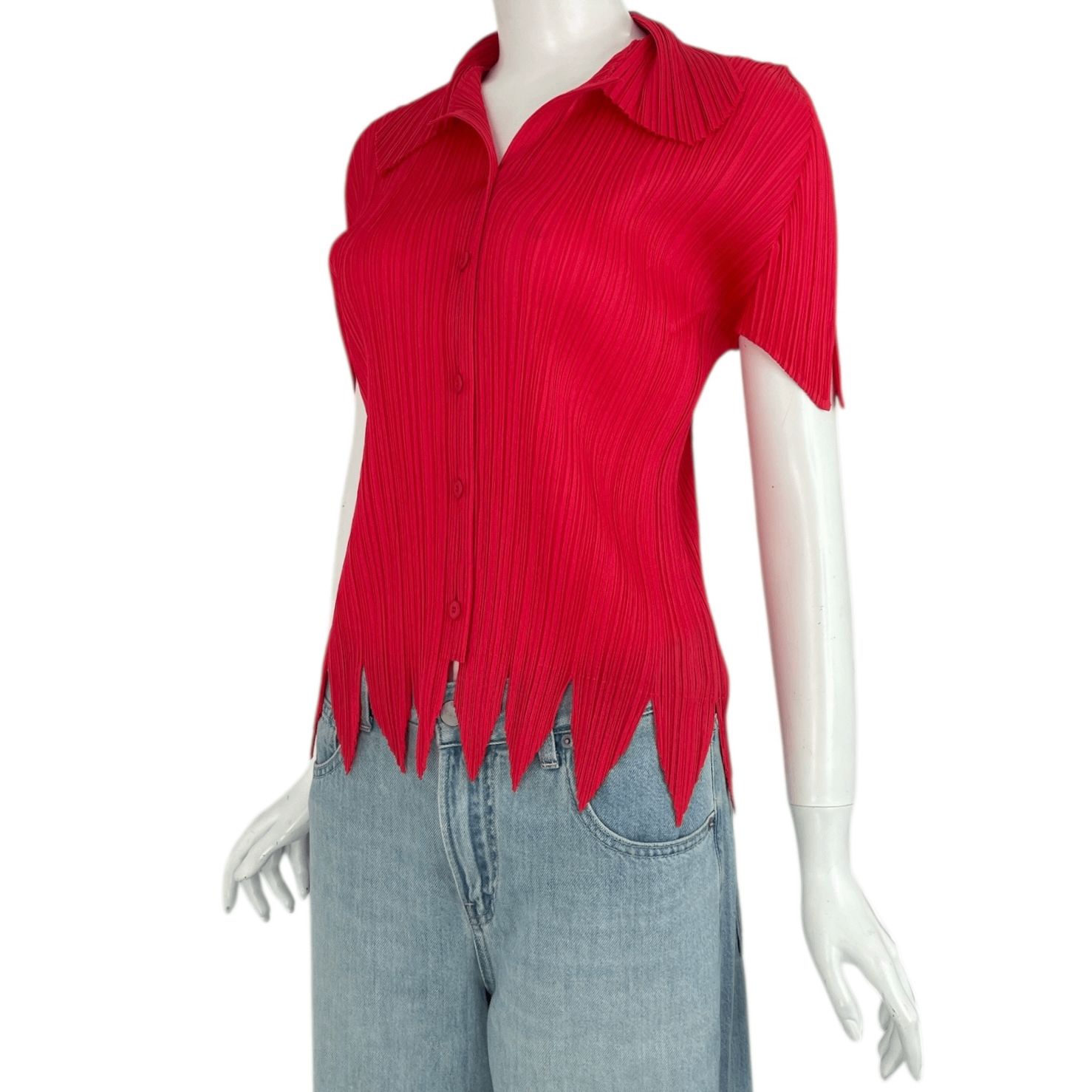 イッセイミヤケ　プリーツプリーズ　PLEATSPLEASE 半袖　オレンジ PLEATS PLEASE ISSEY MIYAKE（カットソー(半袖/袖なし)）の