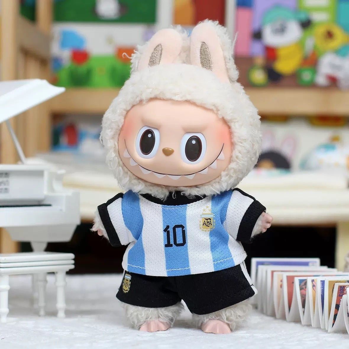 新品 ぬいぐるみ服 labubu仮装 スポーツウェアセット 2点セット