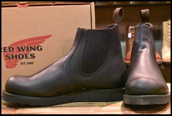 8.5D with box, never used, 23 years] Red Wing 3194 Classic Chelsea Side  Gore Black Harness Black Boots redwing HOPESMORE [EJ733]. - Remambo.jp