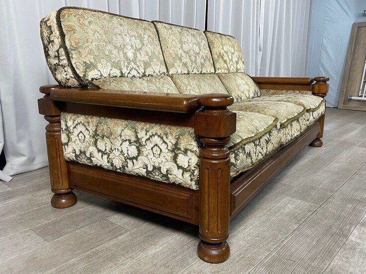 2705 カリモク オールド 金華山 オーク材 3人掛け ソファ 3P