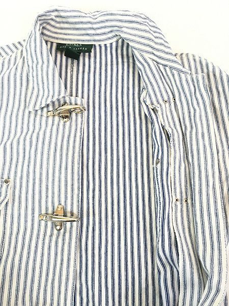 古着 90s LAUREN Ralph Lauren ストライプ デニム ファイヤーマン