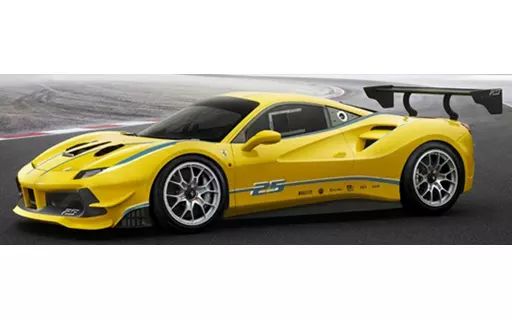ミニカー 1|43 フェラーリ 488 チャレンジ GIALLO MODENA デコレーション有り イエロー LS476A