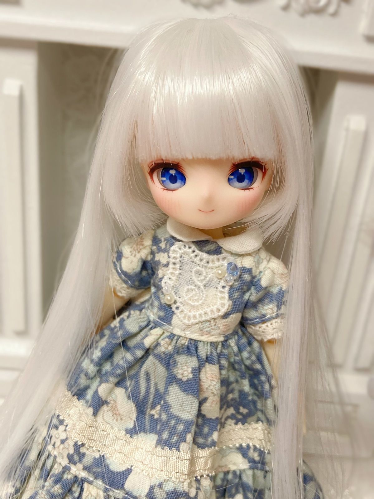 カスタムヘッド かすたむフェイスalmond milk＋レジンアイ かすたむフェイスパーツ メイク済フェイスパーツ＋自作アイ
