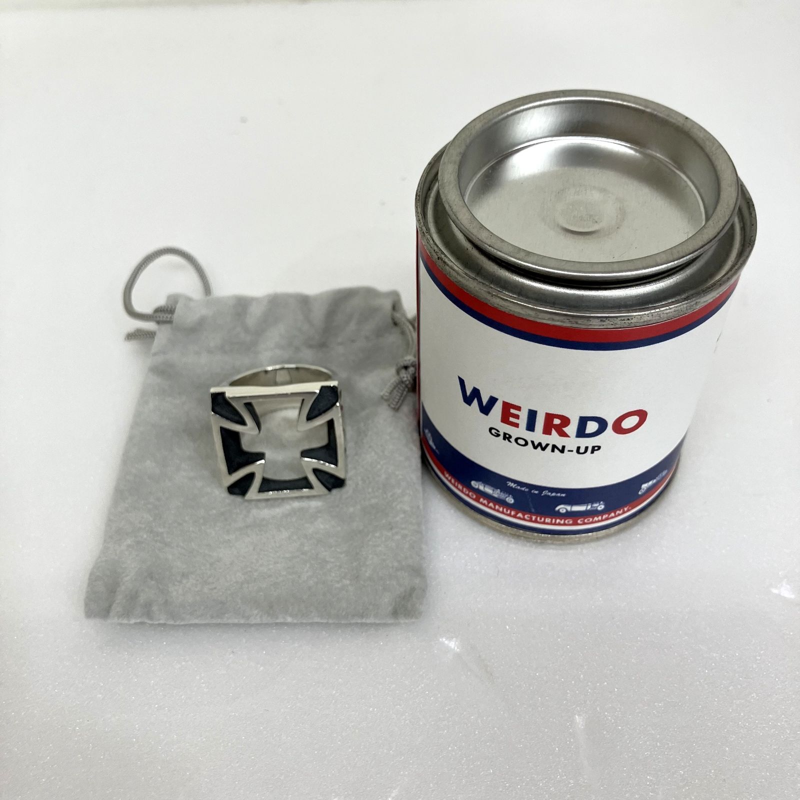 中古美品】 WEIRDO ウィアード アイアンクロスリング 22号