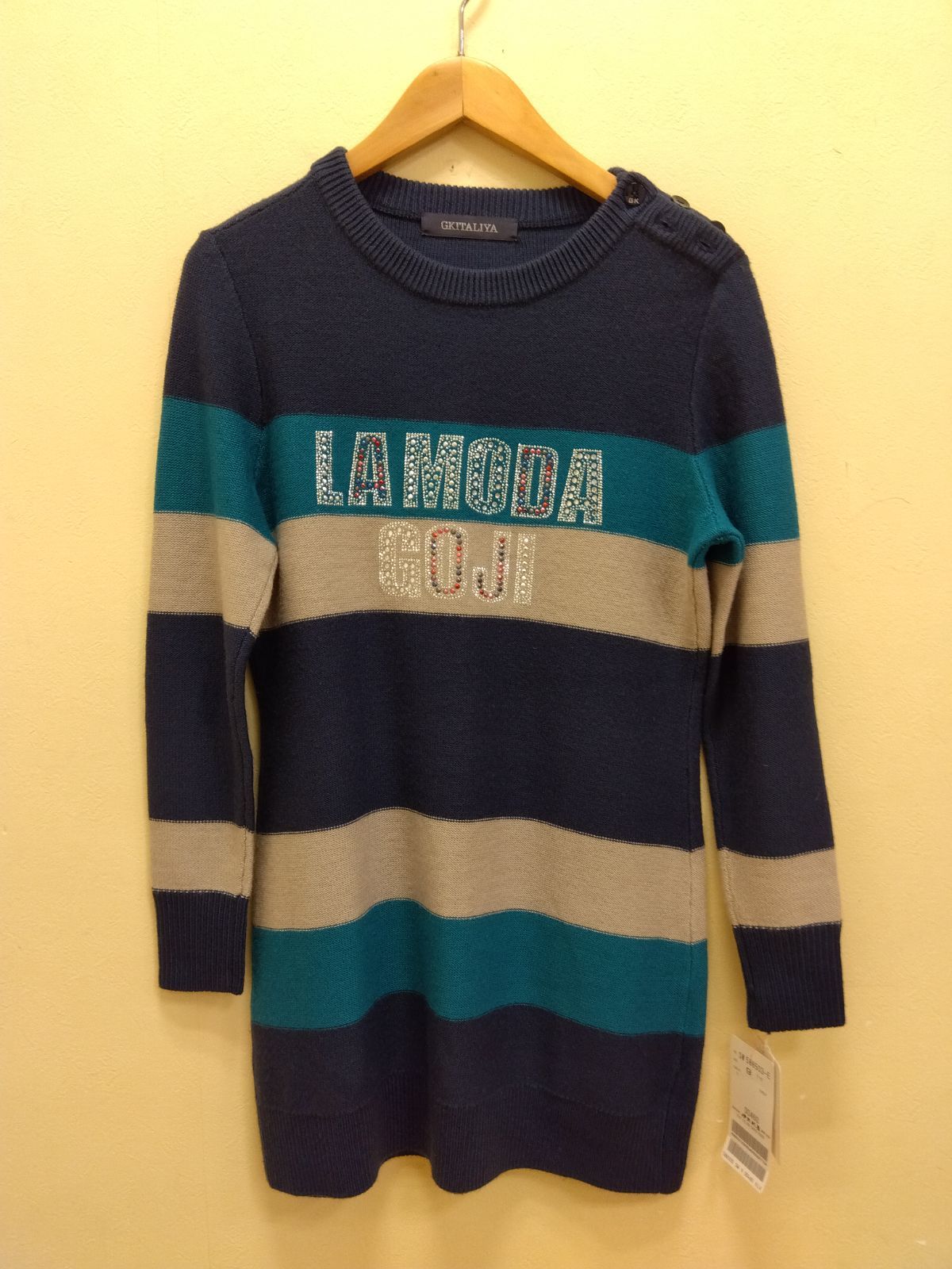 M14 伊太利屋 イタリヤ 上質なWOOL100％チュニック 新古品 定価¥46000