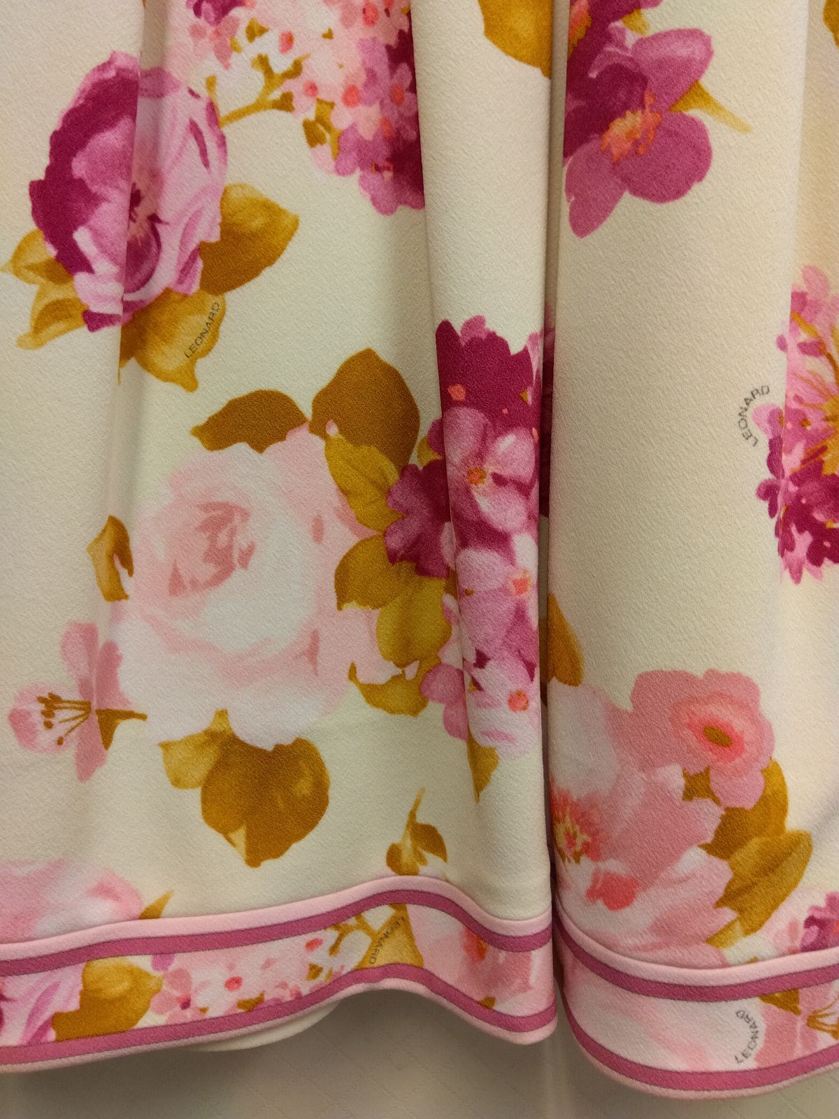 M28 レオナール LEONARD 花柄 ノースリーブ ワンピース 38サイズ 上品