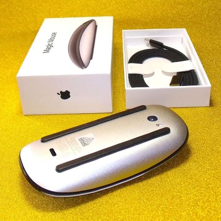 Apple Magic Mouse ブラック 本体 USB-C A3204 Magic Mouse（USB-C）- ブラック（Multi-Touch対応） - Apple