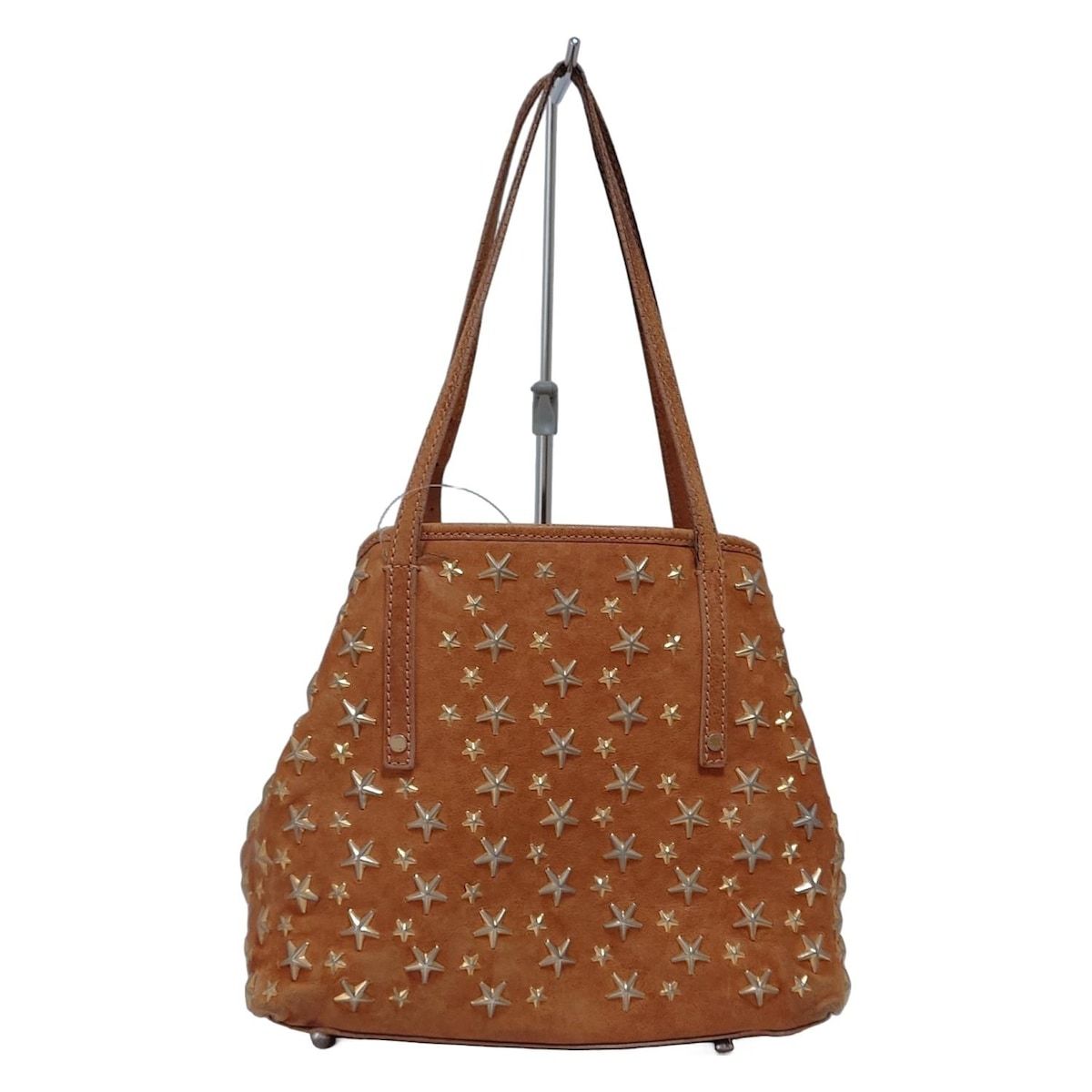 良品 ジミーチュウ サシャ トートバッグ レザー スタッズ 星 茶 ブラウン JIMMY CHOO(ジミーチュウ) トートバッグ サシャ ライトブラウン