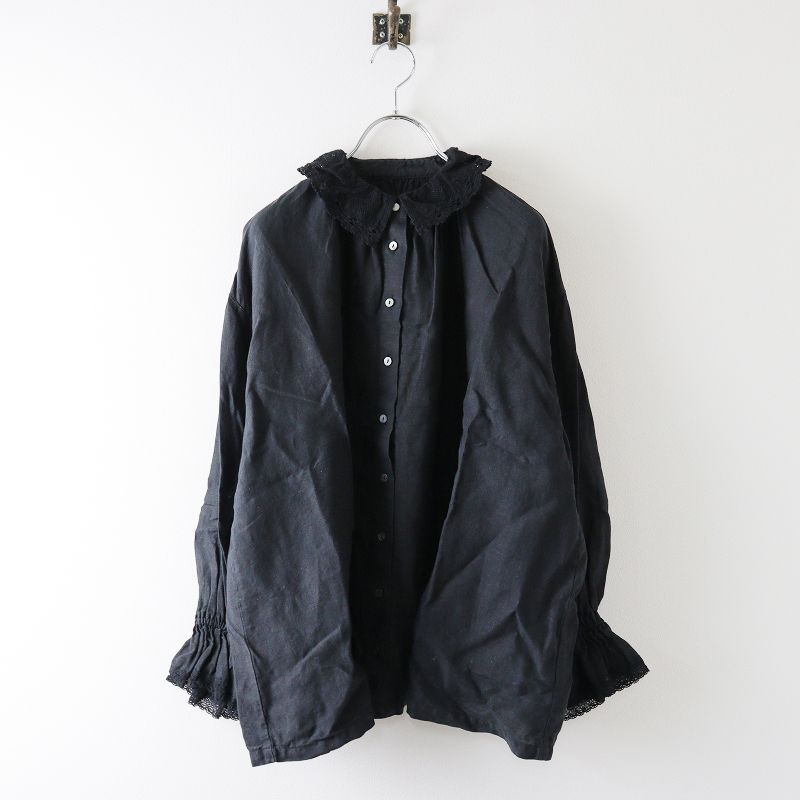 2022AW ネストローブ nest Robe リネン レース襟ギャザー
