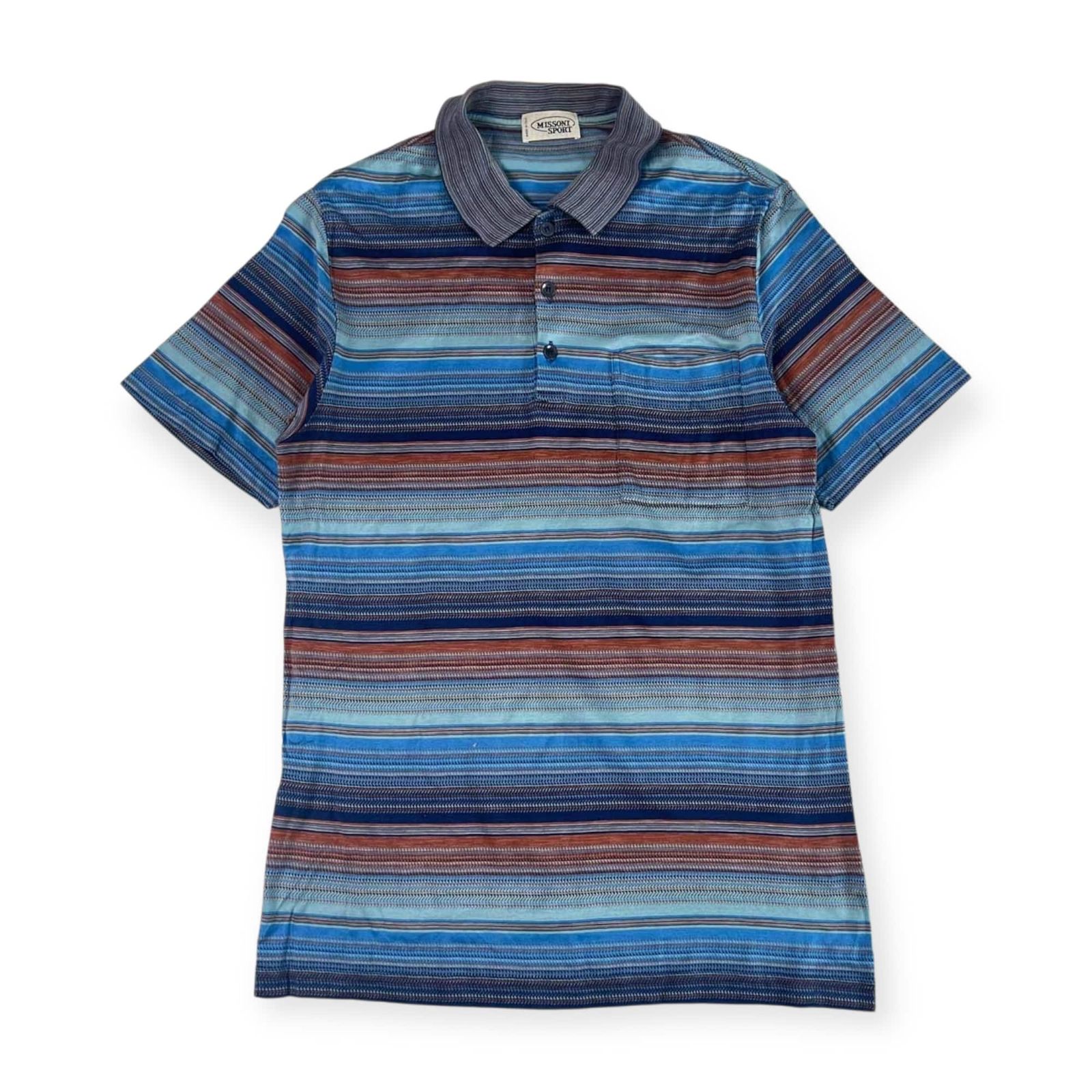 MISSONI カットソー ポロシャツ Missoni シェブロン ポロシャツ | ブルー | FARFETCH JP