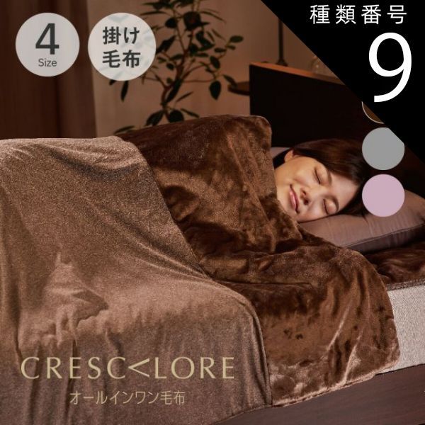 種類9:クイーンロング/ブラウン 【新品】CRESCALORE オールインワン毛布 （1枚で毛布、布団カバー、布団の3役をこなす掛け布団カバー）クレスカローレ