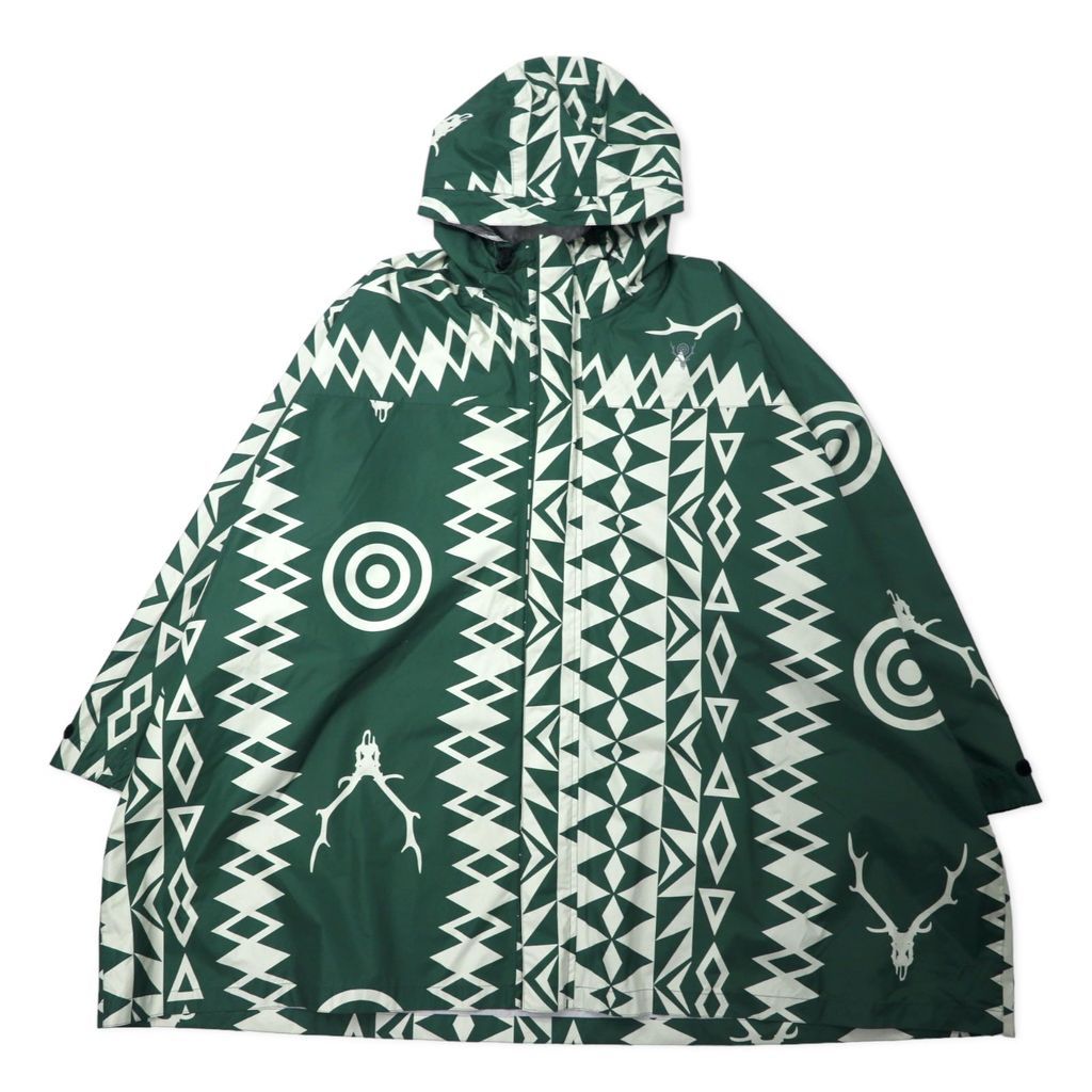 South2 West8 ポンチョ マウンテンパーカー M カーキ 総柄 ポリエステル 防水 River Trek Zipped Poncho-PolyCloth | Water Proof CH770
