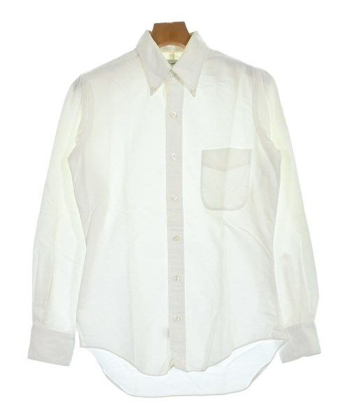 THOM BROWNE - THOM BROWNE トムブラウン カジュアルシャツ 1(S位) 白 【古着】【中古】 THOM BROWNE - THOM BROWNE カジュアルシャツ 1(S位) 【古着