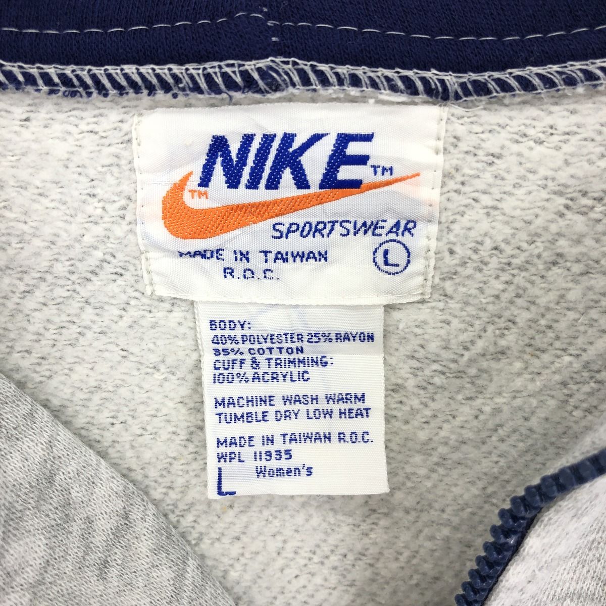 古着 70年代 ナイキ NIKE オレンジタグ スウェットハーフジップ 