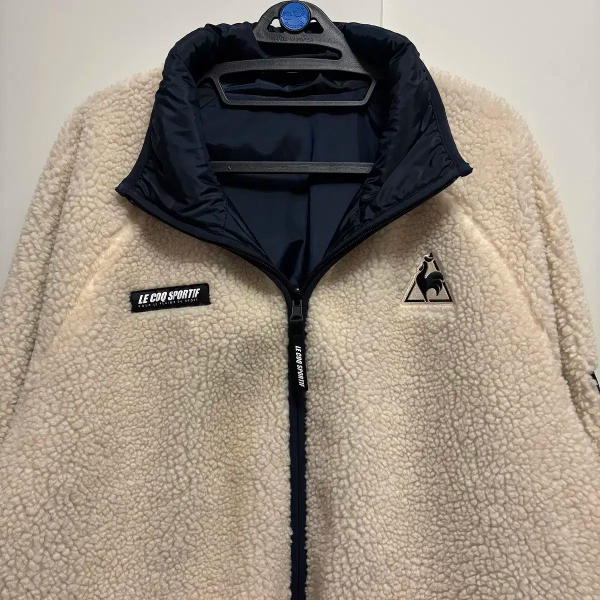 【雷市場（ポンジャン）商品韓国直送】 le coq sportif(ルコックスポルティフ) メンズ リバーシブル ボアフリース ボア ダウンジャケット ジャケット