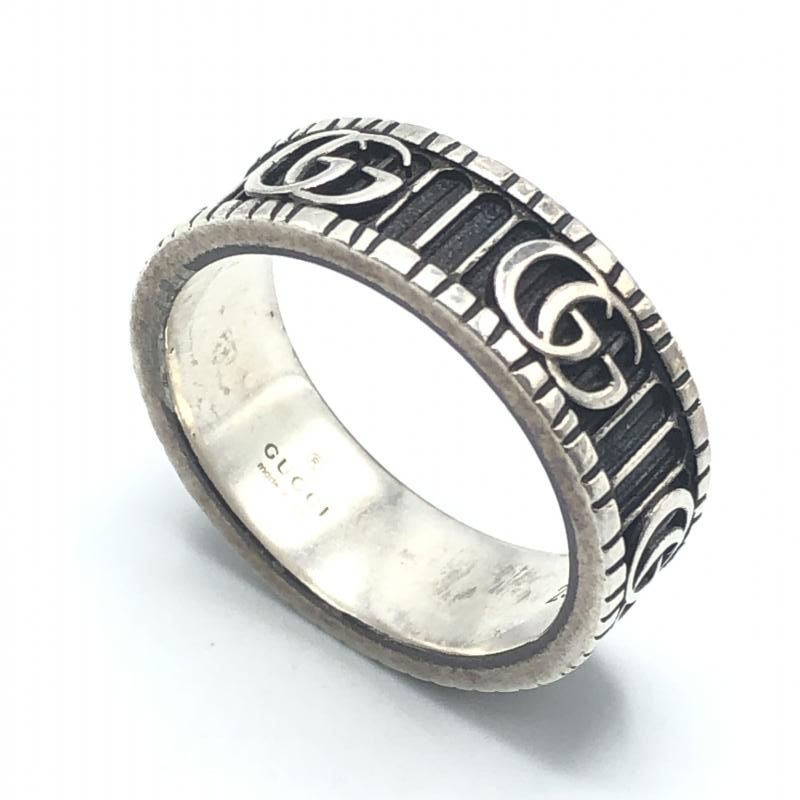 【中古】GUCCI ダブルGリング 23 シルバー グッチ Ag925[10]