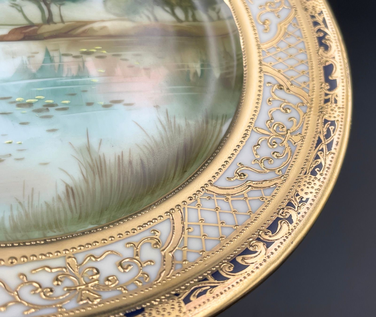 販売済み 【希少】初期オールドノリタケ プレート アンティーク 湖畔