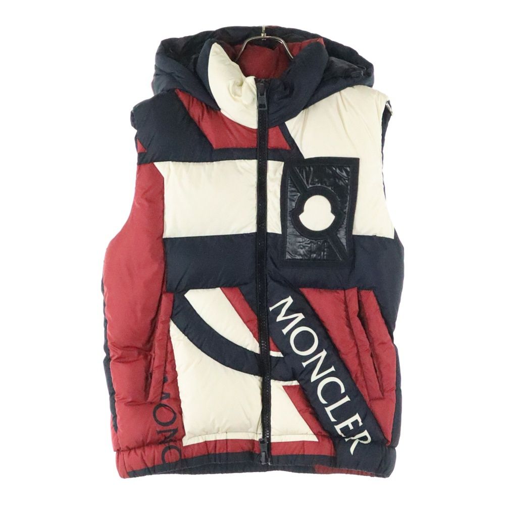 MONCLER GINIUS モンクレール ジーニアス CRAIG GREEN PERMIT GILET クレイググリーン バックロゴ ブロッキング ダウンベスト レッド|ブラック D209H4332000