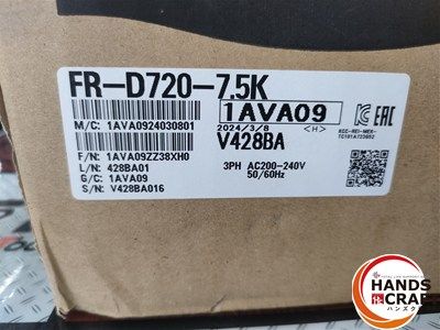 MITSUBISHI 三菱電機 インバータ FR-D720-7.5K 製 撮影のため開封しております ハンズクラフト宮崎新名爪店