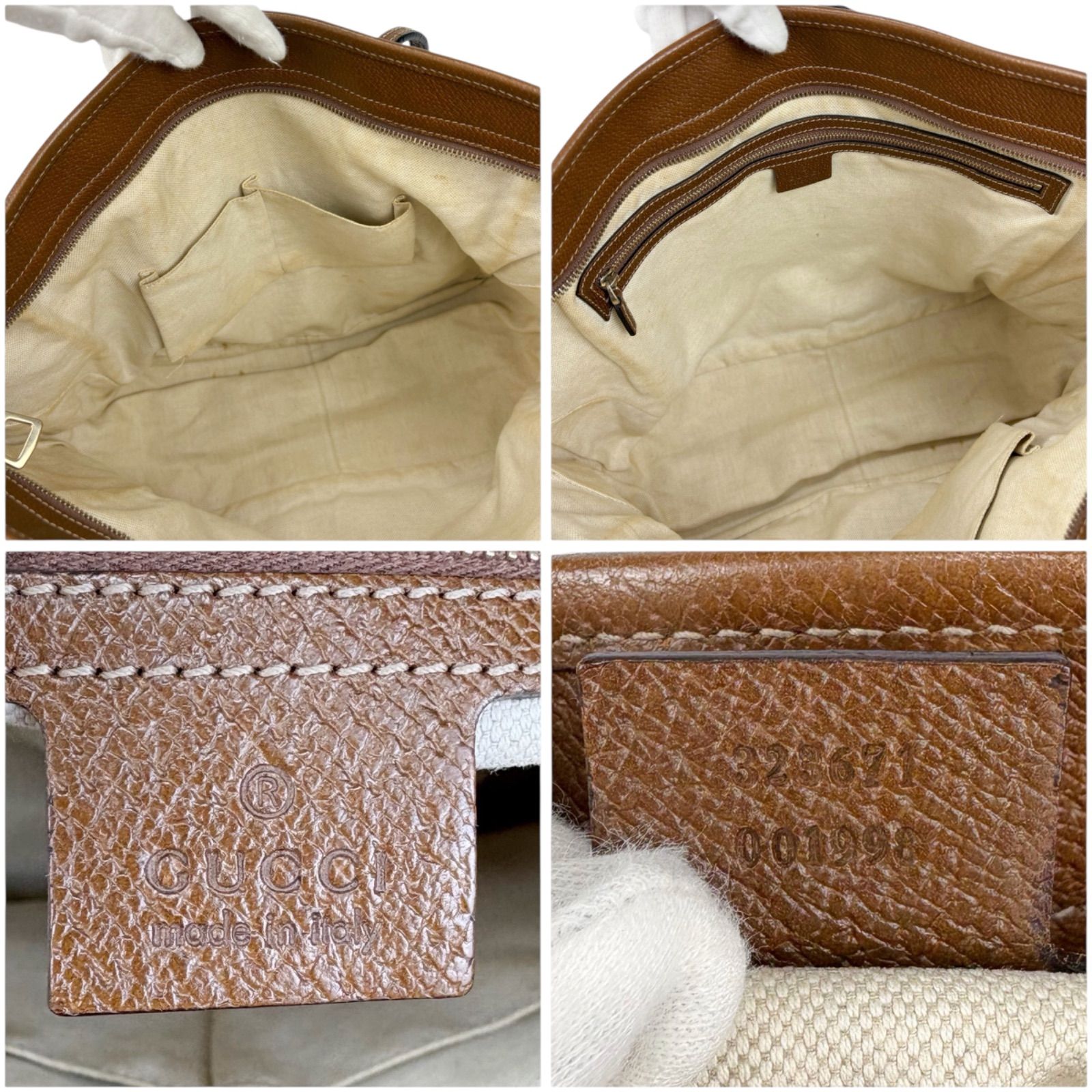 値下げ グッチ トートバッグ GG キャンバス ブラウン ブラック チャーム付き グッチ GUCCI トートバッグ GGキャンバス ブラウンブラック