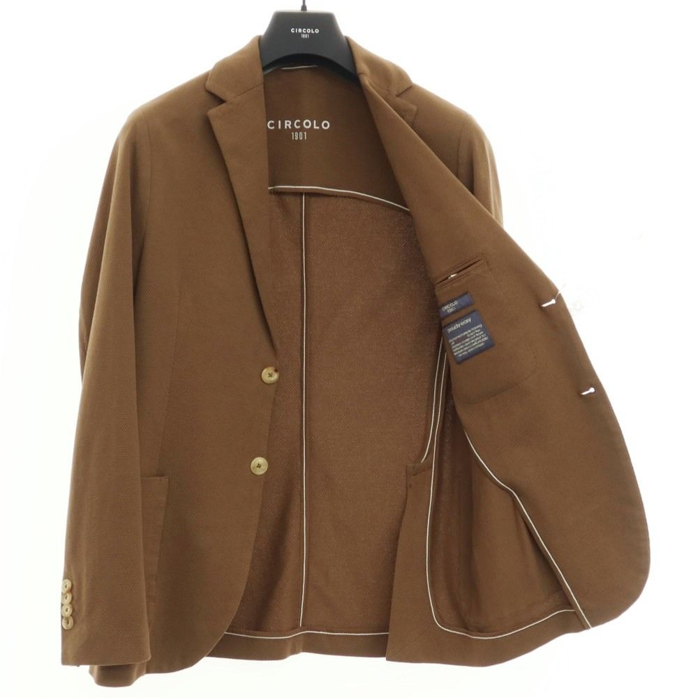 CIRCOLO1901 チルコロ1901　men's　ジャケット　44　ブラウン CIRCOLO 1901 チルコロ シングル2Bジャケット CN4440 メンズ