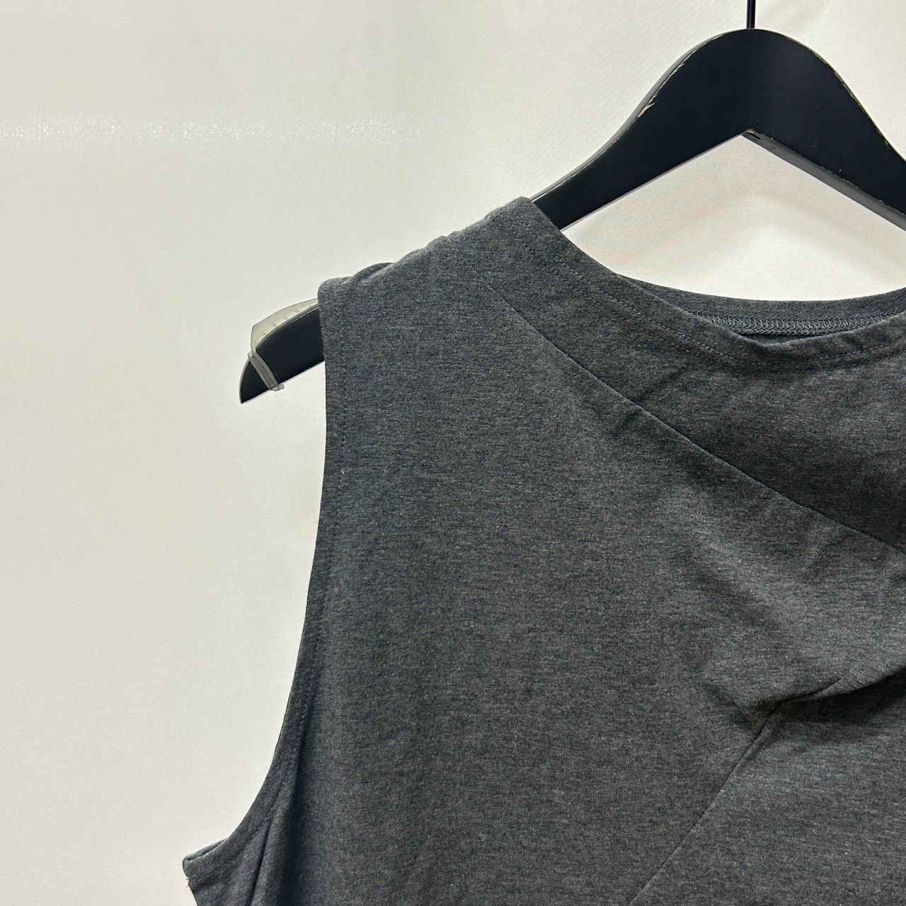 慈雨 40 グレー 変形 ノースリーブ トップス ベスト ハイネック ドレープネック カットソー レディース日本製 センソユニコ マツオ ジウ