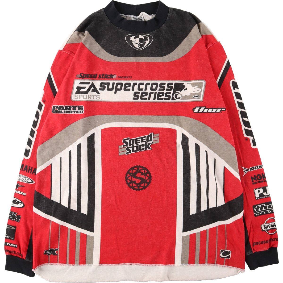 古着 SPROCKT GEAR モーターサイクル 大判プリント ロングTシャツ ロンT USA製 メンズXL/eaa436640