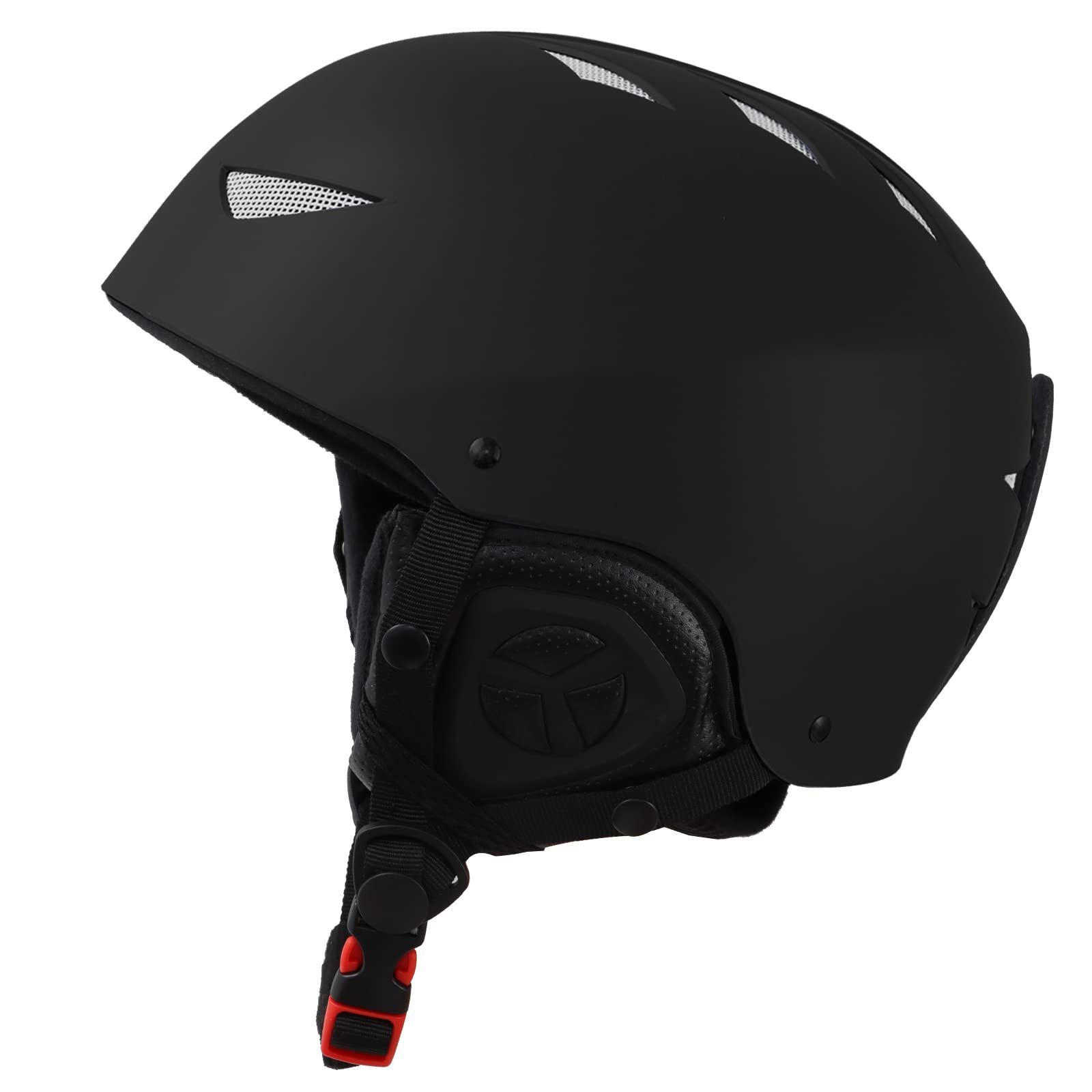 【数量限定】スキーヘルメット調整可能 通気口、ゴーグルとオーディオ互換、取り外し可能なライナーとイヤーパッド、男性、女性、若者向けのスノーボードヘルメット Vihir