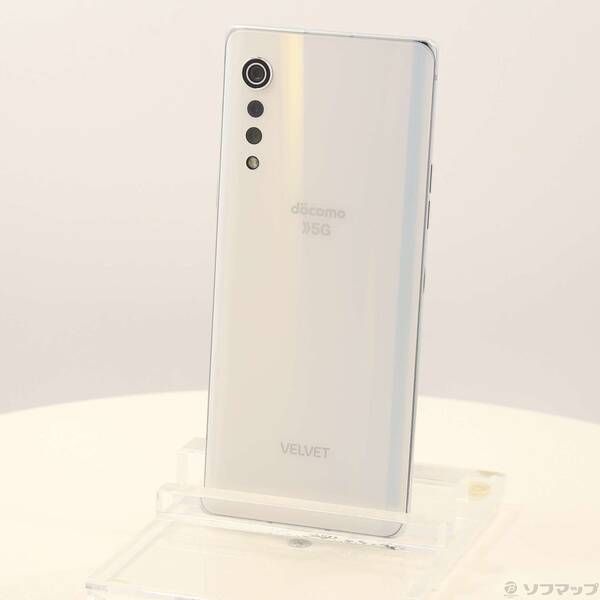 品〕 LG VELVET 128GB オーロラホワイト L-52A docomoロック解除SIM