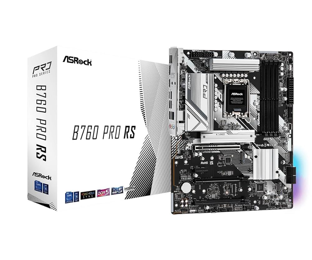 ASRock マザーボード B760 Pro RS Intel 第12世代 13世代 CPU LGA1700 対応 B760チップセット DDR5 ATX マザーボード 正規代理店品