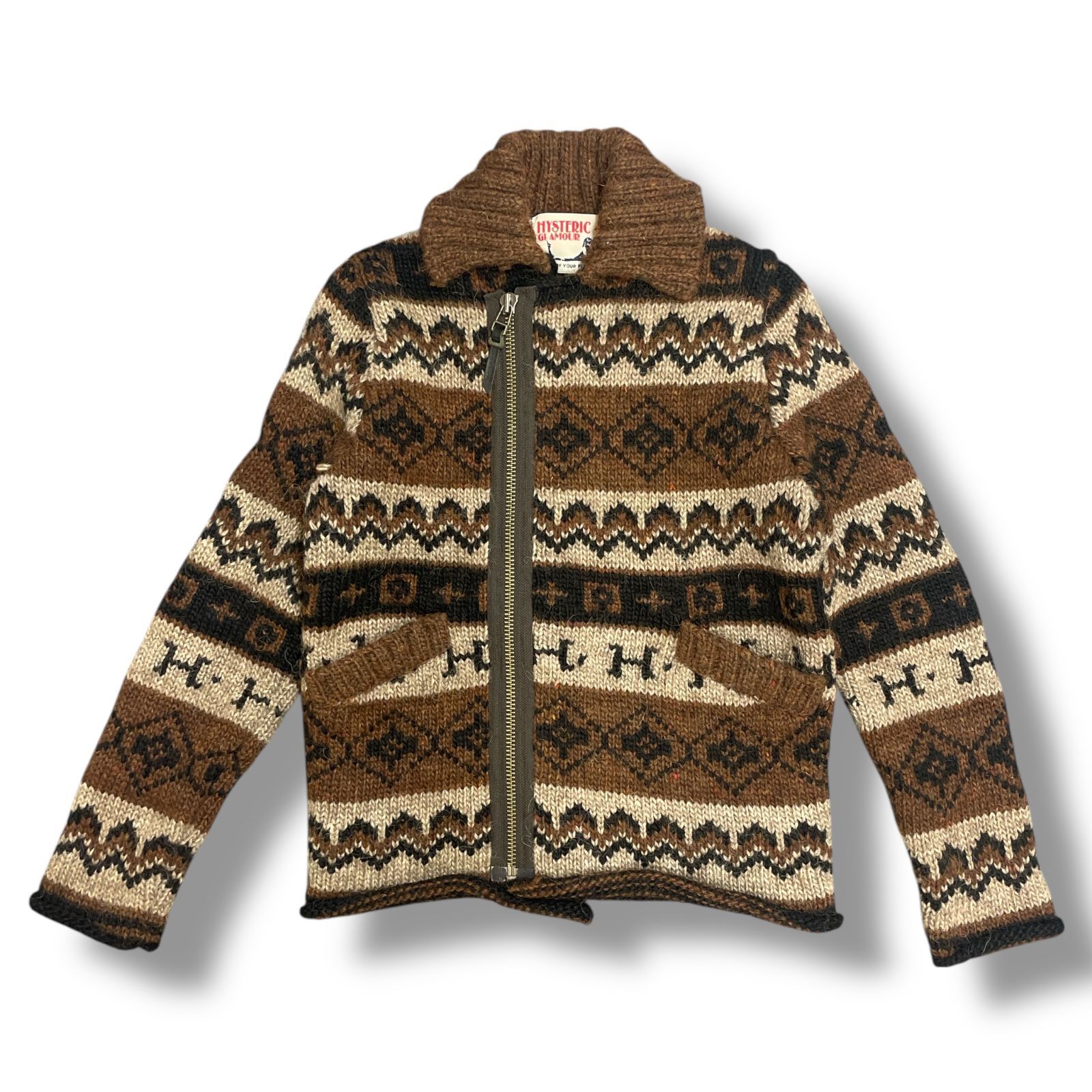 HYSTERIC GLAMOUR カウチンニット ジップジャケット
