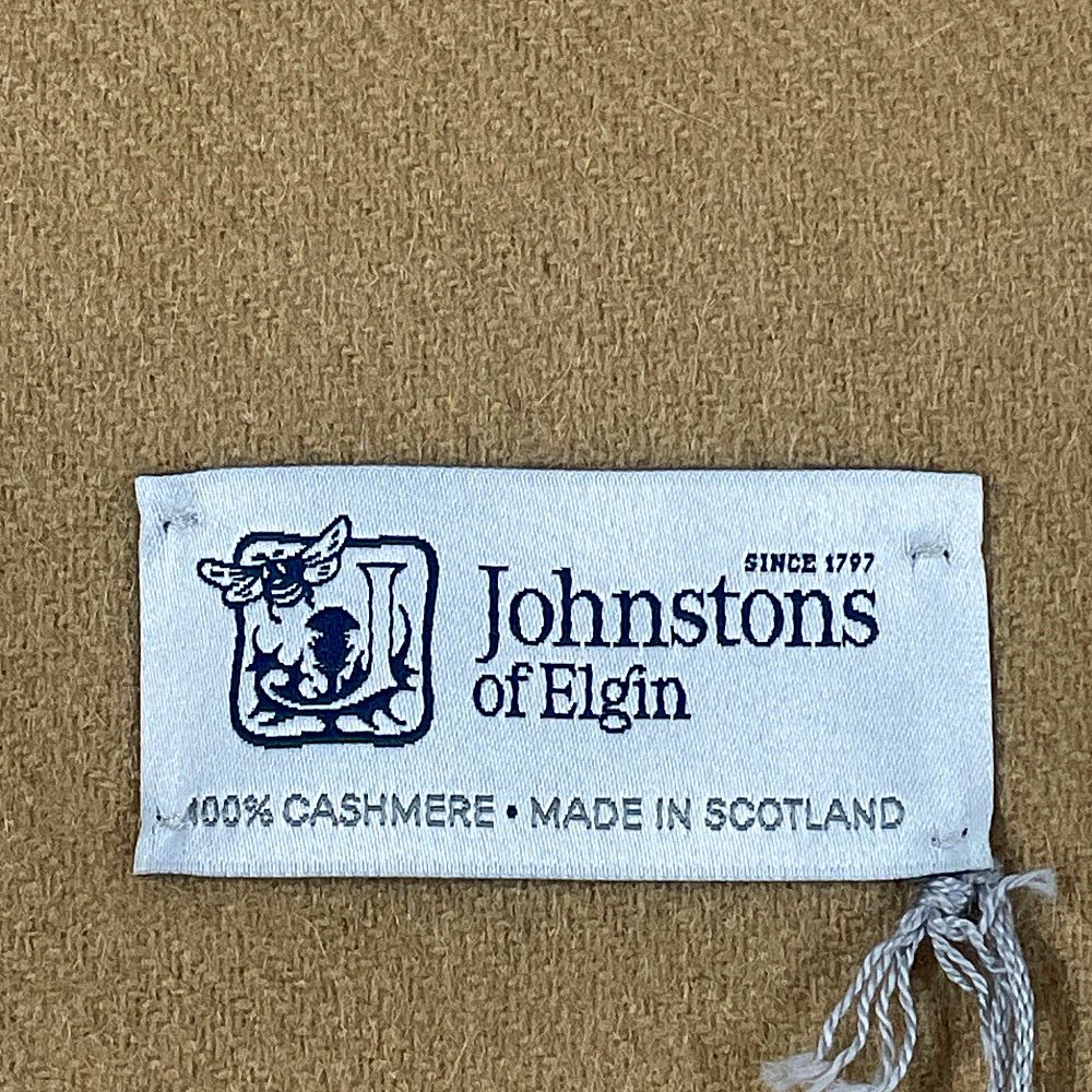Johnstons of Elgin ジョンストンズ オブ エルガン カシミア100% マフラー キャメル 正規品 / 32705マフラー/ショール