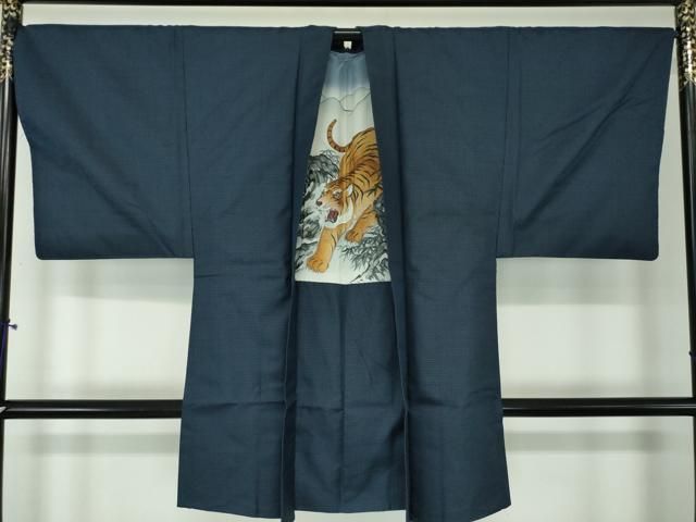 平和屋着物●男性　紬　アンサンブル　長羽織　100亀甲　総詰め　正絹　逸品　DAAS3953ps 平和屋着物○男性 紬 アンサンブル 長羽織 100亀甲 総詰め 正絹 逸品