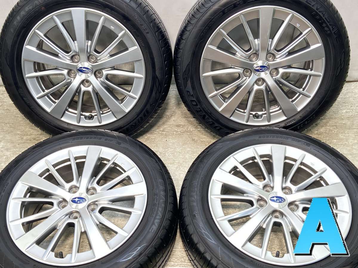 205|55R16 ダンロップ エナセーブ EC204 スバル純正 16x6.5 55 100-5穴 タイヤ サマータイヤ ホイールセット 4本セット s16250422013