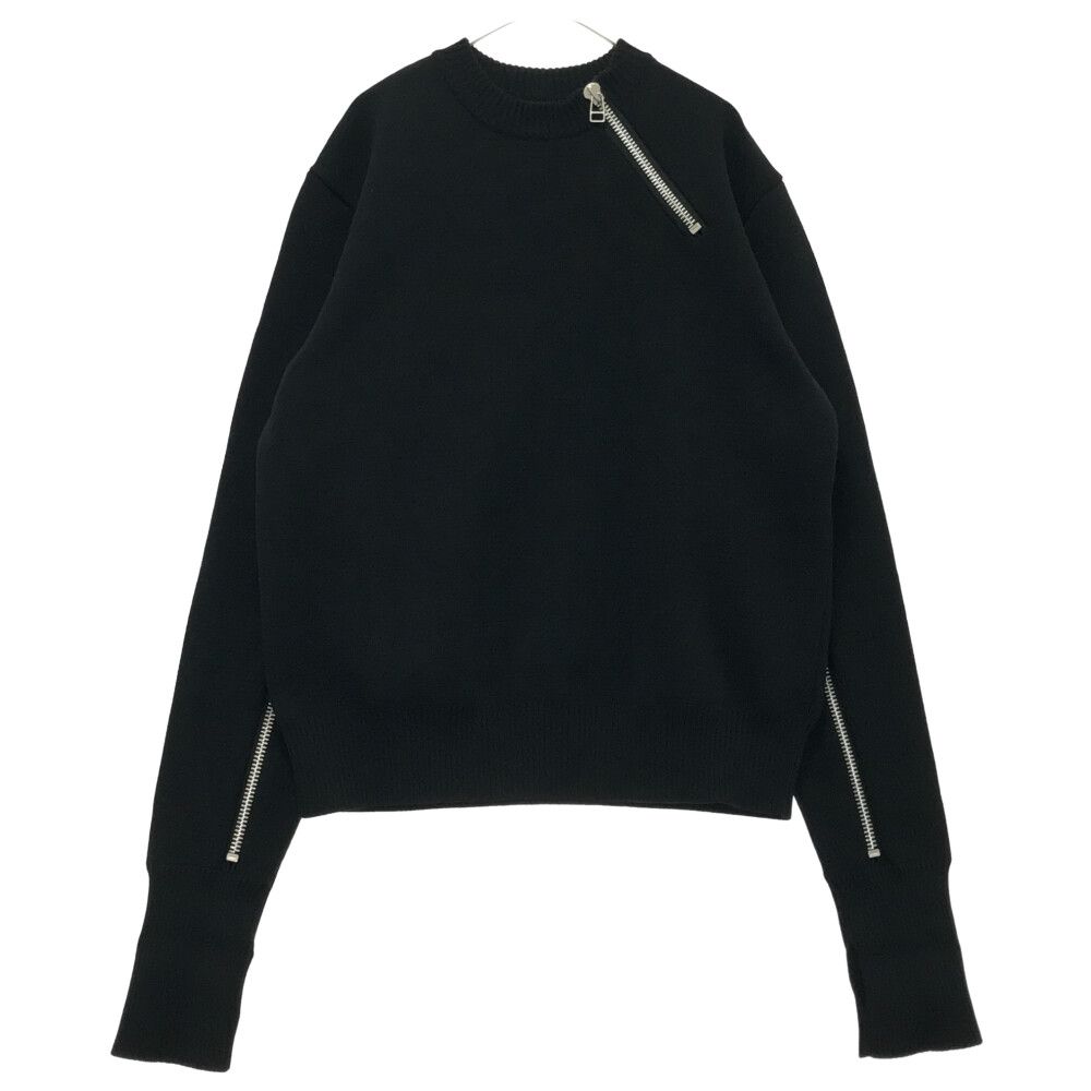 ジョンローレンスサリバン ZIPPED KNIT SWEATER / BLACK