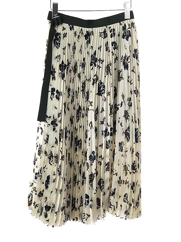 ★新品★sacaiフローラルプリントミリタリースカートハワイアンロング 値下げ！新品☆sacaiフローラルプリントミリタリースカートハワイアン