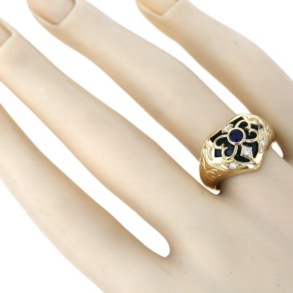 ChristinaHan K18YG BIBLE Series リング グリーンカルセドニー